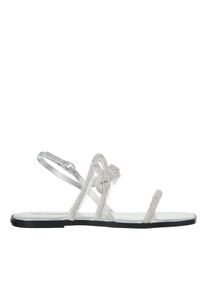 K by KARL LAGERFELD Karl Lagerfeld Slipper & Pantoletten - Olympia Karl Signia Slide - Gr. 36 (EU) - in Silber - f&uuml;r Damen