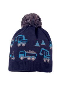 MaxiMo Mini M&uuml;tze mit Pompon M&uuml;tze Kinder (Gr 45-47 cm |blau)