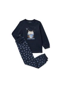 Tchibo - Kinder-Pyjama &raquo;Glow in the dark&laquo; - Kinder - Gr. 98/104 - dunkelblau/print