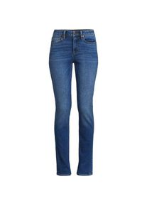 LANDS' END Straight Fit Recover Jeans Mid Waist in Plus-Gr&ouml;&szlig;e, Damen, size: plus, Blau, Elasthan/Baumwoll-Mischung/Polyester-Mischung, by Lands' End