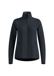 Odlo Mid Layer Full Zip Grid Fleece Fleecejacke Damen (Gr S |schwarz/blau)