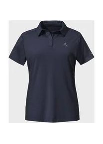 Sch&ouml;ffel Poloshirt SCH&Ouml;FFEL "Polo Shirt Ramseck L", Damen, Gr. 38, blau (8820, blau), Oberstoff: 77% Polyester, 18% Lyocell, 5% Elasthan, V-Ausschnitt, Shirts