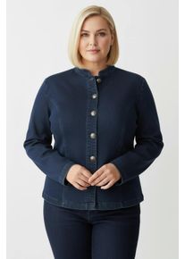 sheego Große Größen Jeansblazer mit Trachtenknöpfen, blue-stone-washed, Größe 44 - Damen