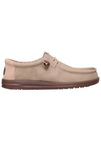 HeyDude Wally Stretch Canvas Block Sneaker Herren (Gr 41 |braun/beige)