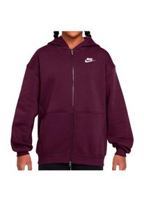 Nike Big SW Club Fleece Oversized Full-Zip Hoodie Freizeitjacke Kinder (Gr M |lila)