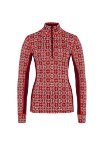 KARI TRAA Rose Half-Zip Merinounterwäsche Women (Gr L |rot)