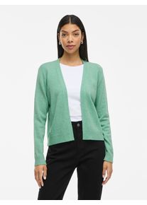 Vila Damen Cardigan "VIRIL SHORT L/S KNIT CARDIGAN-NOOS"winter grün detail:melange, casual, Gr. XS, meliert, Feinstrick, Obermaterial: 50% Viskose,
