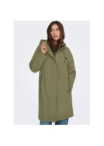 Parka Only "ONLKARA LIFE PARKA CC OTW", Damen, Gr. XL, beige (stone gray), Web, Obermaterial: 100% Polyester, unifarben, relaxed fit, Jacken Parka