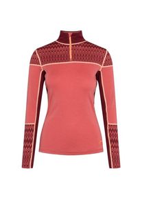KARI TRAA Sara Half Zip Merinounterwäsche Damen (Gr L |rot)