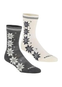 KARI TRAA Vinst Wool Sock 2 Pack Merinosocken Damen (Gr 36-38 |grau)