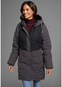 Polarino sheego Gro&szlig;e Gr&ouml;&szlig;en Winterjacke, anthrazit-schwarz, Gr&ouml;&szlig;e 36 - Damen