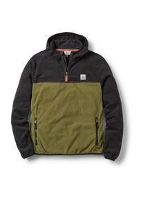 Passenger Set Off Recycled Polar Hooded Fleece Fleecepullover Herren (Gr S |oliv/schwarz)