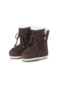 Moon Boot Moonboot Low-Top Sneaker - Boot EVX aus Veloursleder - Gr. 37_38 - in Braun - f&uuml;r Damen
