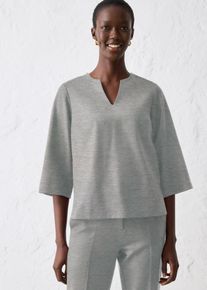 bonprix Tunika mit Wolle, grau, Gr.40, zeitlose Premium Tunika mit Woll-Anteil, aus Wolle