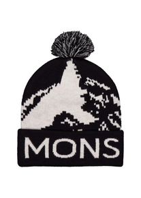 Mons Royale Mountain Pixel Merino Pom Pom Beanie Mütze (Gr One Size |schwarz/grau)