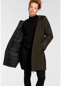 Polarino sheego Gro&szlig;e Gr&ouml;&szlig;en Funktionsparka, dark khaki, Gr&ouml;&szlig;e 38 - Damen