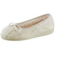 Classic Dog Hausschuh CLASSIC, Damen, Gr. 37, beige (natur), Textil, Schuhe Hausschuh