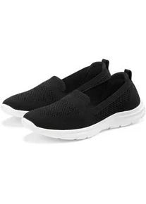 Slipper Lascana "Halbschuh, Sneaker", Damen, Gr. 39, schwarz, Obermaterial: 100% Textilmaterial. Decksohle: 100% Textilmaterial. Futter: 100% Textilmaterial. Laufsohle: 100% Synthetik, Strukturmuster, unifarben, Basic, Schuhe Slipper, aus bequemen Textil-Material zum Reinschl&uuml;pfen VEGAN, Topseller