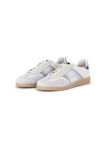 Santoni Low-Top Sneaker - Heren DBS Olympic Sneaker Wit/Grijs - Gr. US_10 - in Wei&szlig; - f&uuml;r Damen