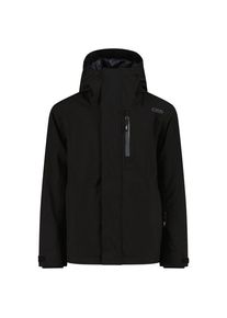 Skijacke CMP Jacket Fix Hood Kinder (Gr 128 |schwarz |wasserdicht)