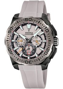 Festina Herren Chronograph "Chrono Bike 2025"hellgrau, Armbanduhren, Quarzuhr, Armbanduhr, Herrenuhr, analog, Tag, Stoppfunktion