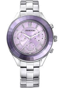 Swarovski Damen Chronograph "OCTEA LUX SPORT 37 mm"silberfarben, Armbanduhren, Quarz,Armbanduhr,Damenuhr,Swiss Made,Swarovski-Kristalle,Stoppfunktion