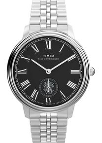Timex Herren Quarzuhr "WATERBURY METROPOLITAN"silberfarben, Armbanduhren, Armbanduhr, Herrenuhr,Lederarmband,analog