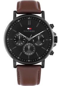 Tommy Hilfiger Herren Multifunktionsuhr "TYSON"braun, schwarz, Armbanduhren, Quarzuhr, Armbanduhr, Herrenuhr, Datum, Edelstahlarmband