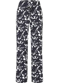 MAC Damen Stoffhose "EASY WIDELEG"schwarz season printed, casual, Gr. 34, bedruckt, Web, Obermaterial: 75% Polyester, 25% Elasthan, Hosen, sehr
