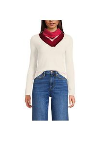 LANDS' END Gemusterter Karreeschal aus Wolle, Damen,  Rot, Wolle, by Lands' End