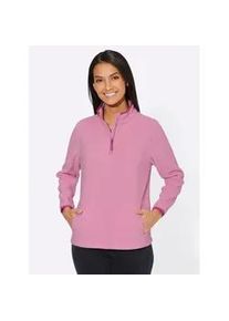 Fleeceshirt Casual Looks "Fleece-Shirt", Damen, Gr. 40, rosa (ros&eacute;), 100% Polyester, unifarben, Shirts