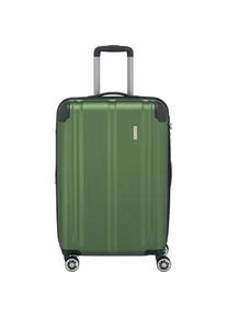 Hartschalen-Trolley Travelite "CITY Reisekoffer Hartschale", Gr. 78 l, gr&uuml;n, ABS, matt, unifarben, Basic, Koffer, mit TSA-Schloss, 4 Rollen, robustes ABS Reisegep&auml;ck