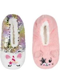 Haussocken Camano "warm & cozy", Kinder, Gr. 33-36, orchid smoke, Polyester, unifarben, Socken, mit elastischem Bund