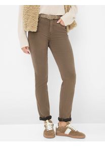 Brax Damen Five-Pocket-Hose Style CAROLA CARAMEL, denim dunkelbraun, Gr. 42
