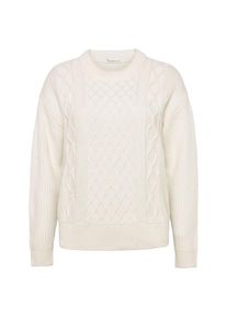 KnowledgeCotton Apparel Cotton Cable Crew Neck Wollpullover Damen (Gr XS |weiß)