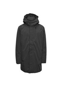 KnowledgeCotton Apparel Long Soft Shell Jacket Climate Shell Mantel Herren (Gr S |schwarz)