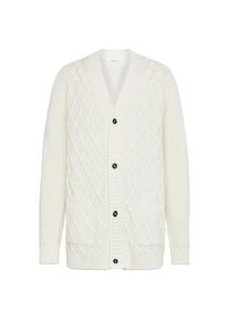 KnowledgeCotton Apparel Cotton Diamond Cardigan Knit Wolljacke Herren (Gr M |weiß)