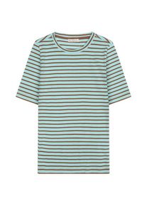 KnowledgeCotton Apparel Striped Rib T-Shirt T-Shirt Damen (Gr XS |grau)