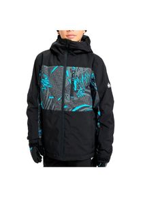 Skijacke Quiksilver Side Hit Printed Jacket Kinder (Gr XL - 16 Years |schwarz |wasserdicht)