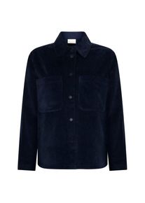 KnowledgeCotton Apparel 14 Wales Corduroy Bluse Damen Alltag (Gr XS |blau)