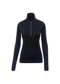 Thermowave Merino Xtreme L/S 1/2 Zip Turtleneck Merinounterwäsche Damen (Gr XL |blau/schwarz)