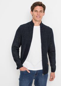 bonprix Strickjacke mit Stehkragen, blau, Gr.68/70 (4XL), Moderne Strickjacke mit Rei&szlig;verschluss