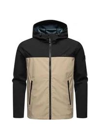 Softshelljacke Ragwear "Shellwie Block", Herren, Gr. XXXL (58), beige (sand), Obermaterial: 100% Polyester; Futter: 100% Polyester, gerade h&uuml;ftbedeckend, &Auml;rmel ohne &Auml;rmelschlitz Windstopperb&uuml;ndchen, Jacken Softshelljacke, wasserdichte Herren &Uuml;bergangsjacke mit gro&szlig;er Kapuze
