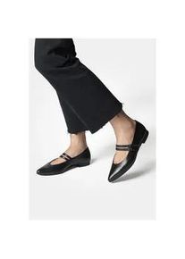 Riemchenballerina Paul Green "Paul Green Ballerinas Glattleder", Damen, Gr. 38,5, schwarz, Glattleder, Schuhe Riemchenballerina