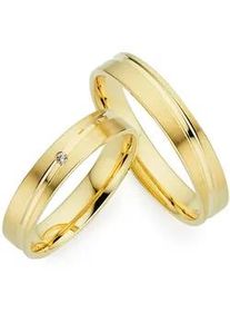 Phoenix Trauring PH&Ouml;NIX "Schmuck Partnerring Ehering Verlobungsring Freundschaftsring" Gr. 68, gelbgoldfarben, Fingerringe, Damen, 68, ohne Brillant, Silber 925 (Sterlingsilber), 4mm, Trauring, Made in Germany - wahlweise mit oder ohne Brillant