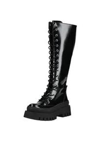 Schn&uuml;rstiefel Steve Madden "Steve Madden Stiefel Lederimitat", Damen, Gr. 38, schwarz, Lederimitat, Schuhe Schn&uuml;rstiefel