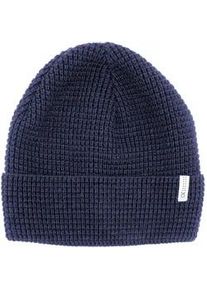 Strickm&uuml;tze MaxiMo, Jungen, Gr. 57, blau (marine), Strick, Materialmix, unifarben, M&uuml;tzen Strickm&uuml;tze, Wollanteil, gef&uuml;ttert, breiter Umschlag