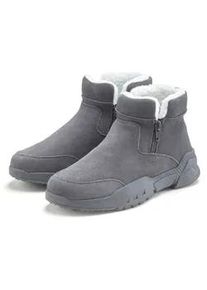 Stiefelette Vivance, Damen, Gr. 37, grau, Obermaterial: 100% Rindsleder. Decksohle: 100% Textilmaterial. Futter: 100% Textilmaterial. Laufsohle: 100% Synthetik, Veloursleder, unifarben, Schuhe Stiefelette, aus Veloursleder und mit Warmfutter, Winterstiefel, Stiefel, Boots