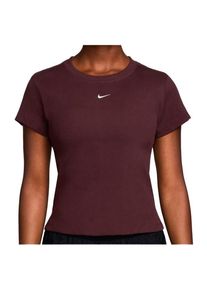 Funktionsshirt Nike Sportswear Tight Ribbed S/S T-Shirt Damen (Gr L |rot)