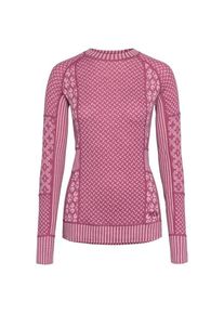 KARI TRAA Smekker L/S Merinounterwäsche Damen Wandern (Gr L |rosa)
